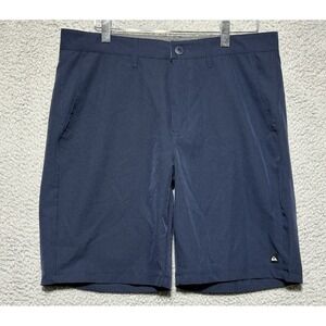 Quicksilver Casual Chino Shorts Navy Stretch Mens Size 32 (34"x9") Golf Beach